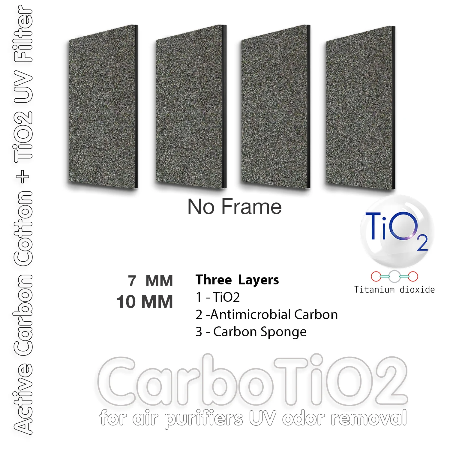 CarboTiO2 Bionaire And Holmes Air Purifier AER1 Series Compatible Extra Carbon Cigarette, UV, Odor Removal Felt +Sponge Filter
CarboTiO2 Bionaire And Holmes Air Purifier AER1 Series Compatible Extra Carbon Cigarette, UV, Odor Removal Felt +Sponge Filter