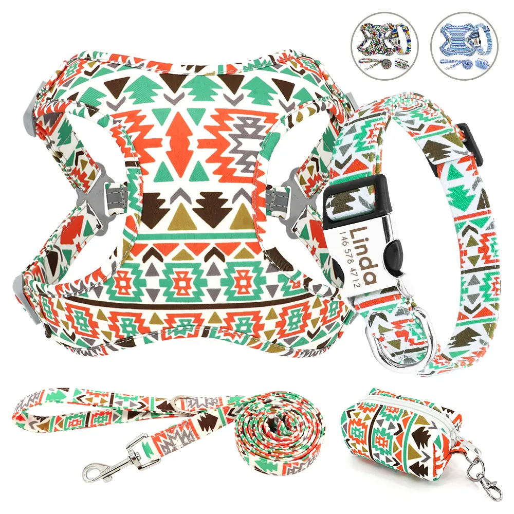 4pcs/lot Nylon Customized Printed Dog Collar Harness Leash Poop Bag Personalized Puppy ID Name Collars Reflective Dog Harness
4pcs/lot Nylon Customized Printed Dog Collar Harness Leash Poop Bag Personalized Puppy ID Name Collars Reflective Dog Harness