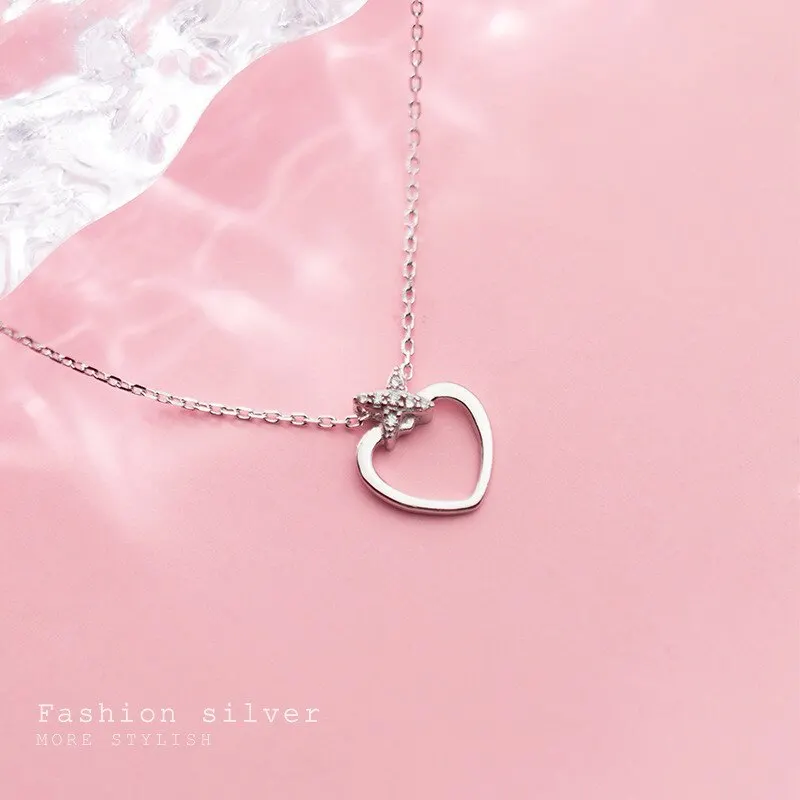 A00599 Jazaz 925 Sterling Silver Cute Pave Geometric Crystal Zircon Love Heart Pendant Daily Wear Chain Necklace for Women
A00599 Jazaz 925 Sterling Silver Cute Pave Geometric Crystal Zircon Love Heart Pendant Daily Wear Chain Necklace for Women