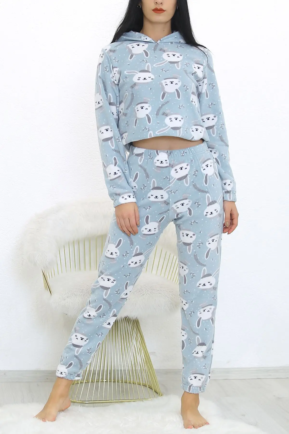 Autumn Winter Warm Flannel Women Pajama Sets Thick Blue Velvet Long Sleeve Rabbit Pattern Flannel Pajamas Set Girls
Autumn Winter Warm Flannel Women Pajama Sets Thick Blue Velvet Long Sleeve Rabbit Pattern Flannel Pajamas Set Girls