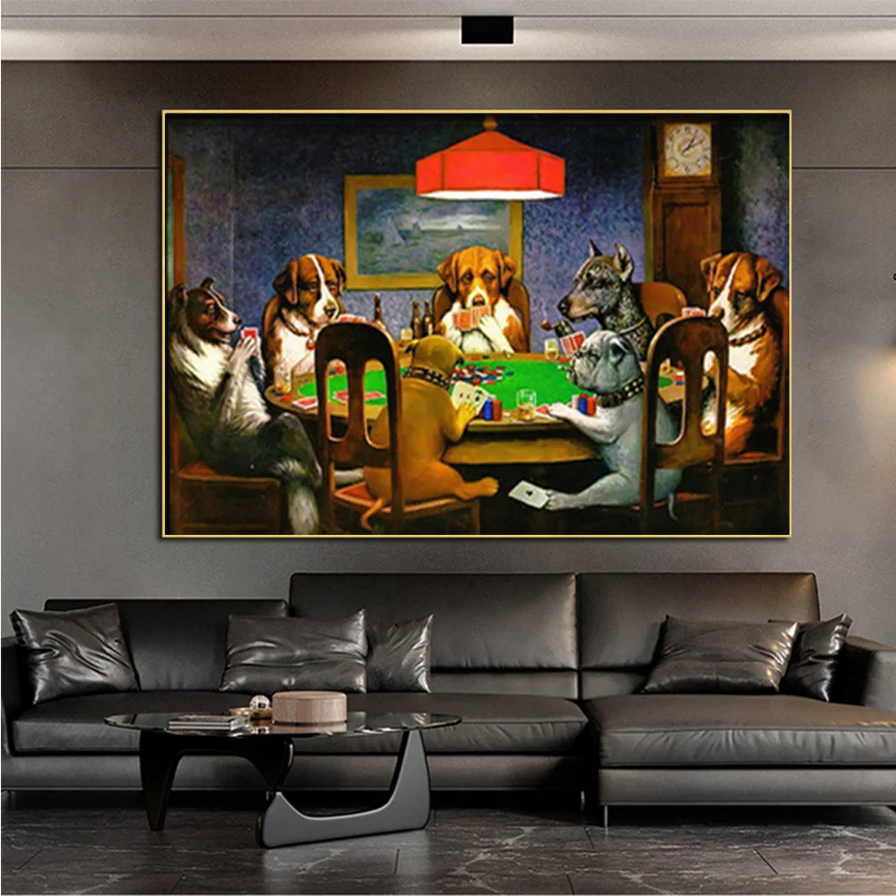 Dogs Playing Poker Cards Art Canvas Painting Funny Animal Abstract Posters and Prints For Living Room Wall Art Home Decor
Dogs Playing Poker Cards Art Canvas Painting Funny Animal Abstract Posters and Prints For Living Room Wall Art Home Decor