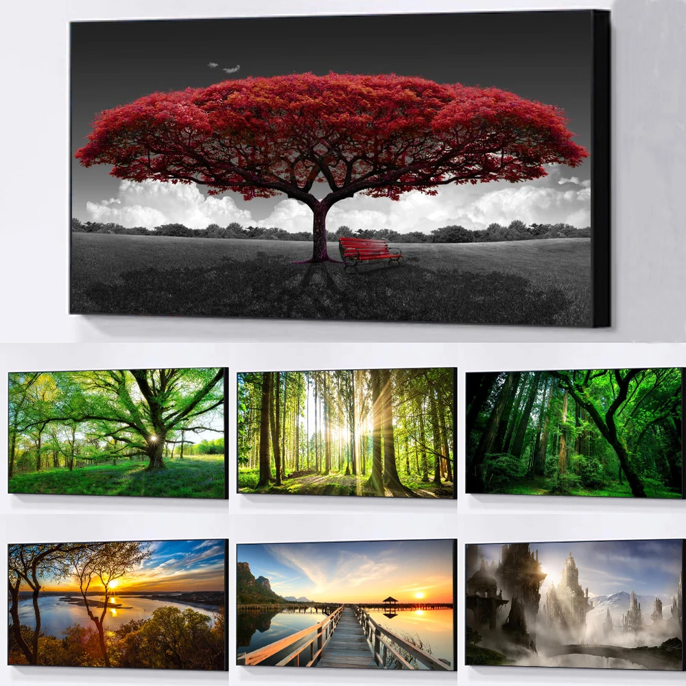Green Forest Landscape Trees Canvas Painting Posters and Prints Wall Art Pictures For Living Room Home Decoration Frameless
Green Forest Landscape Trees Canvas Painting Posters and Prints Wall Art Pictures For Living Room Home Decoration Frameless
