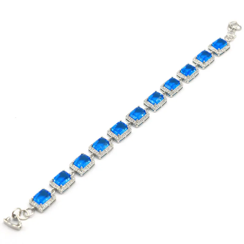12x10mm Gorgeous Created Paris Blue Topaz Bright Zircon For Women Wedding Silver Bracelet 7.5-8.5inch
12x10mm Gorgeous Created Paris Blue Topaz Bright Zircon For Women Wedding Silver Bracelet 7.5-8.5inch