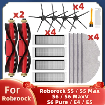 Für Xiaomi Roborock S5 S502-00 S502-02 S5 Max S6 S6 MaxV S6 Reine E4 E5 Roboter Vakuum Ersatzteile Wichtigsten seite Pinsel Hepa-Filter Mopp