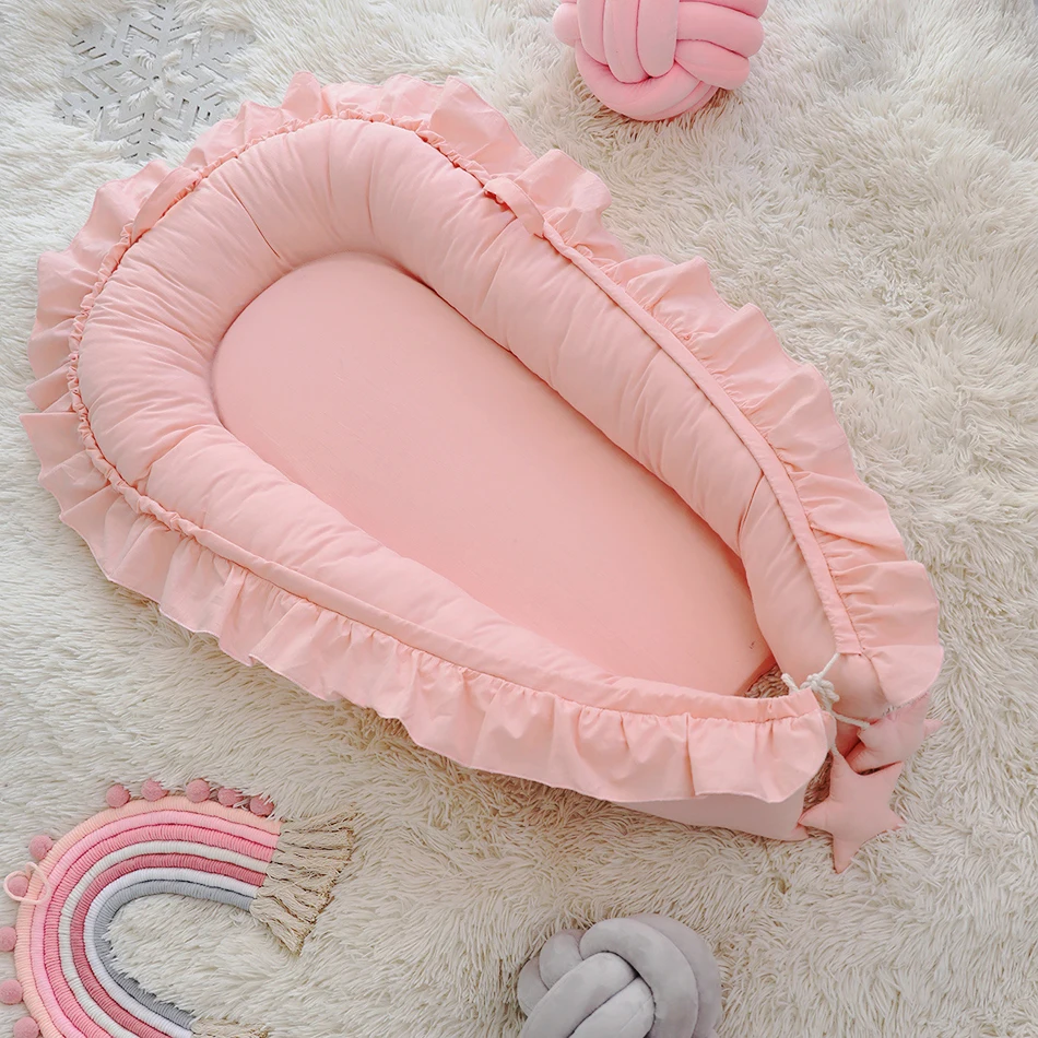 Baby Nest Cot Crib Bumper Lounger Portable Infant Bed Cushion Pillow Round Protector Head Guard Cosleeper Room Travel Ruffle
Baby Nest Cot Crib Bumper Lounger Portable Infant Bed Cushion Pillow Round Protector Head Guard Cosleeper Room Travel Ruffle