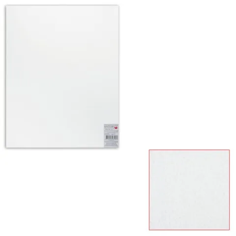 Фото Картон белый грунтованный для живописи 40х50 см двусторонний толщина 2 мм