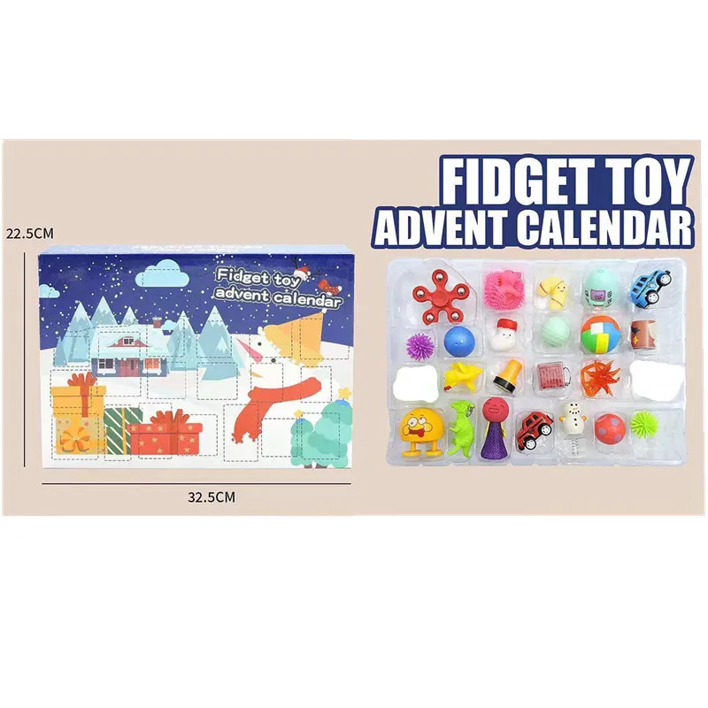 Fidget Toy Advent Calendar 24 Days Blind Box Christmas Countdown Toy with Cartoon Shape Cute Animals Snowman Party Decoration
Fidget Toy Advent Calendar 24 Days Blind Box Christmas Countdown Toy with Cartoon Shape Cute Animals Snowman Party Decoration