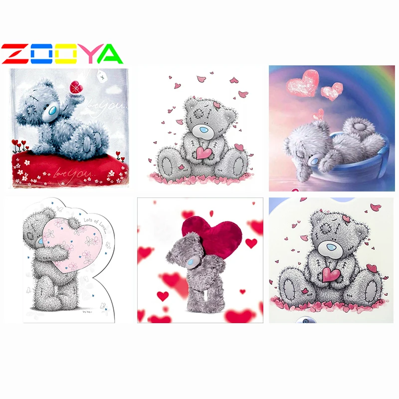 ZOOYA Алмазная вышивка красный игрушечный медведь 3D DIY алмазная живопись рисунок