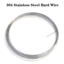 10Meter 0.1/0.2/0.3/0.4/0.5/0.6/0.8/1mm Hard Wire 304 Stainless Steel Steel Wire Cord Line Rustproof Handmade DIY