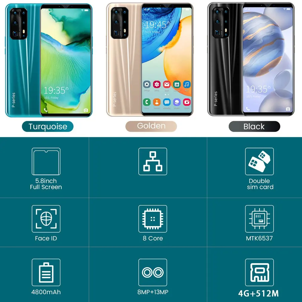 Global Version P43 Pro 512M+4GB Smartphone 5.8 Inch Full Screen 8 Core 4g Network Mobile Phone Face Recognition Dual Sim Mobile
Global Version P43 Pro 512M+4GB Smartphone 5.8 Inch Full Screen 8 Core 4g Network Mobile Phone Face Recognition Dual Sim Mobile