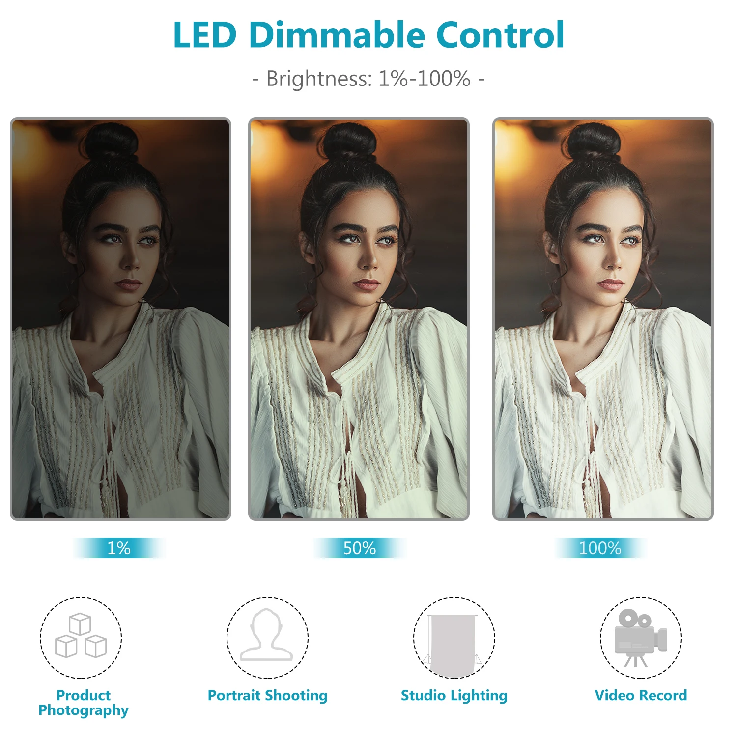 Neewer Dimmable LED Video Light Photography LED Lighting with Metal Frame 1320 LED Beads DC Adapter/Battery Power Options
Neewer Dimmable LED Video Light Photography LED Lighting with Metal Frame 1320 LED Beads DC Adapter/Battery Power Options