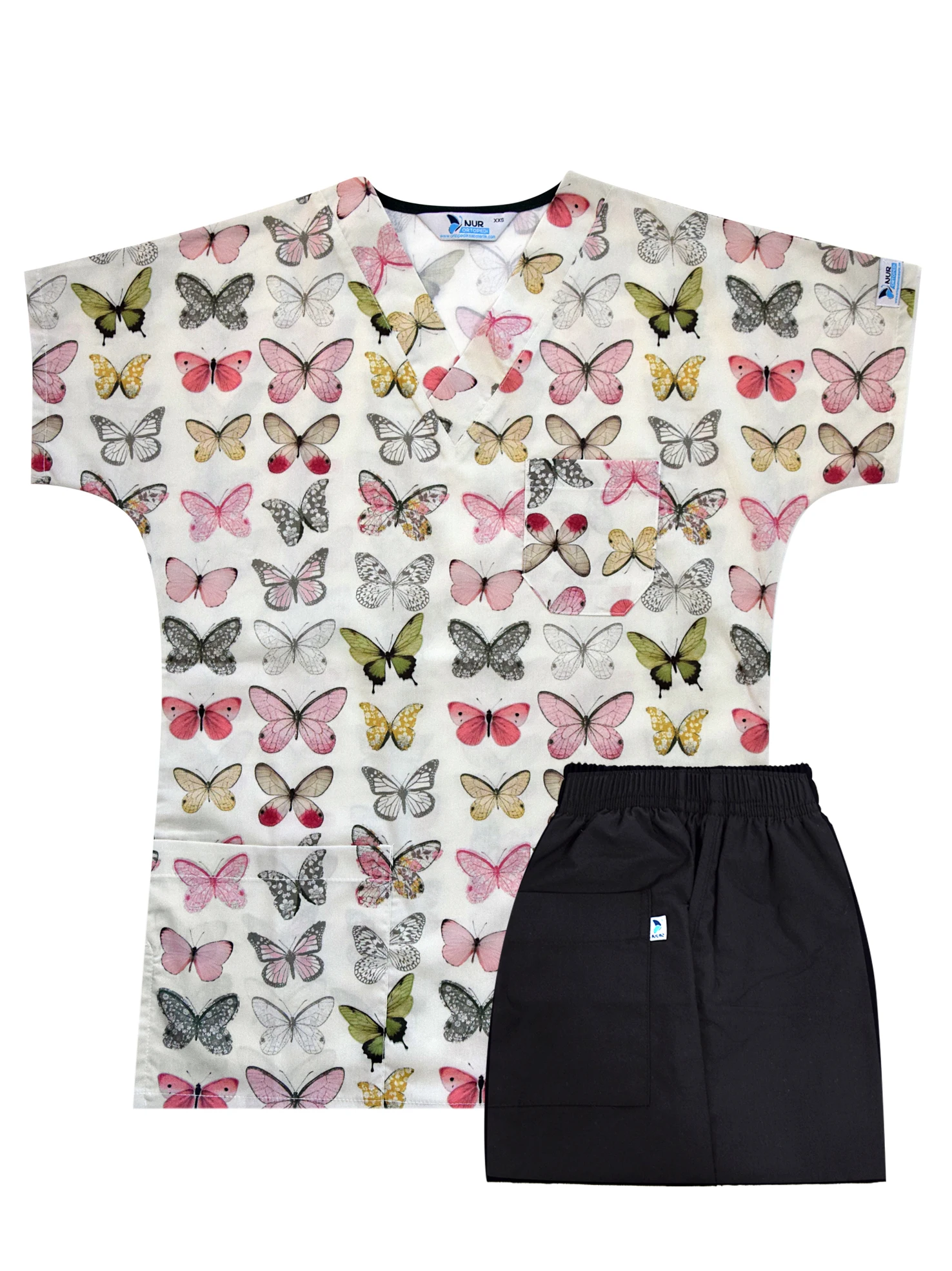Nur Orthopedics Butterfly Themed Surgery Doctor Nurse Hospital Cook Lycra Uniform Pants Top Set Suit Scrubs
Nur Orthopedics Butterfly Themed Surgery Doctor Nurse Hospital Cook Lycra Uniform Pants Top Set Suit Scrubs