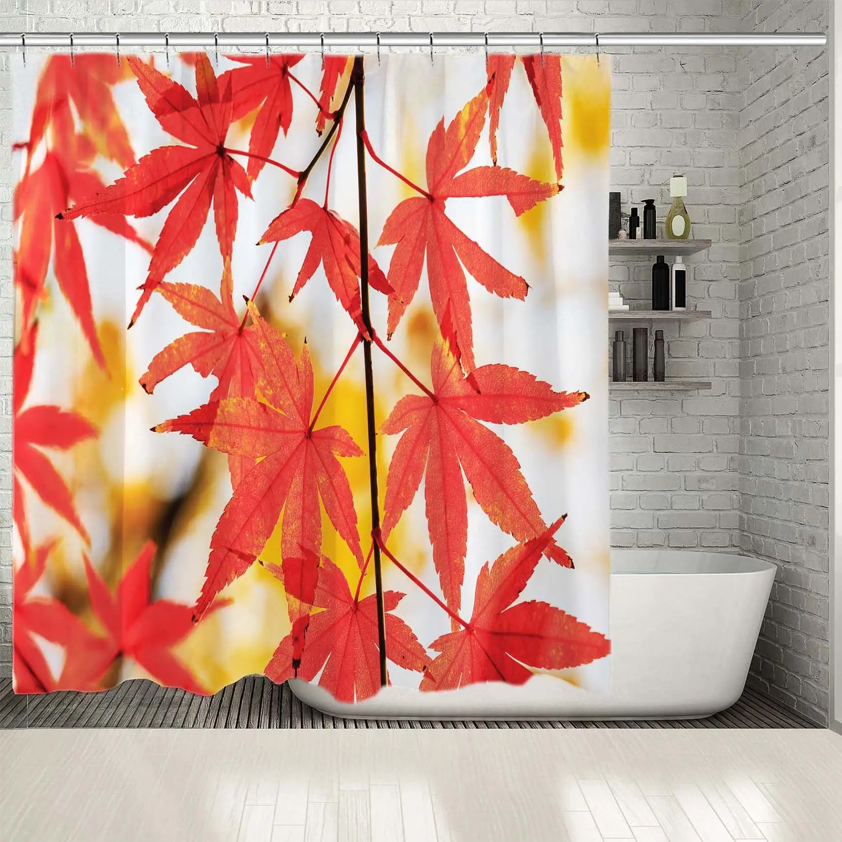 Shower Curtain Fall Maple Leaves Tree Branch Wild Forest Nature Autumn Seasonal View Photo Yellow Red Beige
Shower Curtain Fall Maple Leaves Tree Branch Wild Forest Nature Autumn Seasonal View Photo Yellow Red Beige