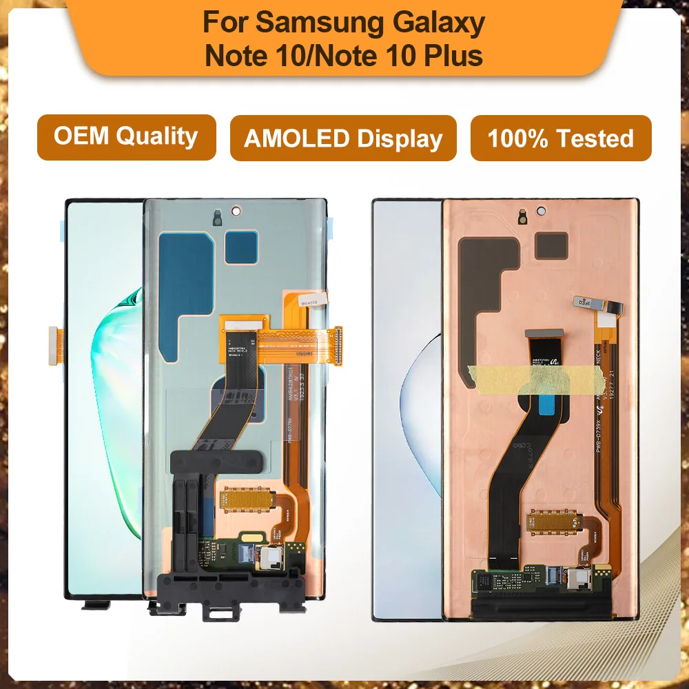 AMOLED LCD for Samsung Galaxy Note 10 Note 10 Plus 100% OEM Display Touch Screen Digitizer Assembly Replacement With Frame
AMOLED LCD for Samsung Galaxy Note 10 Note 10 Plus 100% OEM Display Touch Screen Digitizer Assembly Replacement With Frame