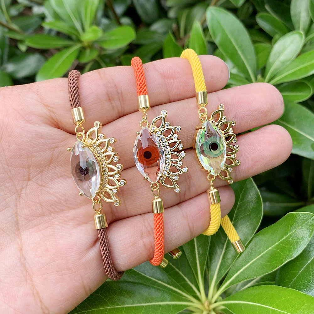 Adjustable String Bracelet Zircon Glass Eye Pendant Accessories Handmade Weaving Rope
Adjustable String Bracelet Zircon Glass Eye Pendant Accessories Handmade Weaving Rope