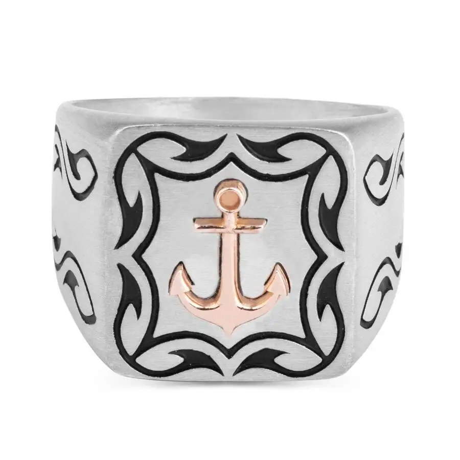 

Anchor Model Silver Men Ring Captain's Jewelery High Quality Fashionable Men Accessories Sailor Men Ring