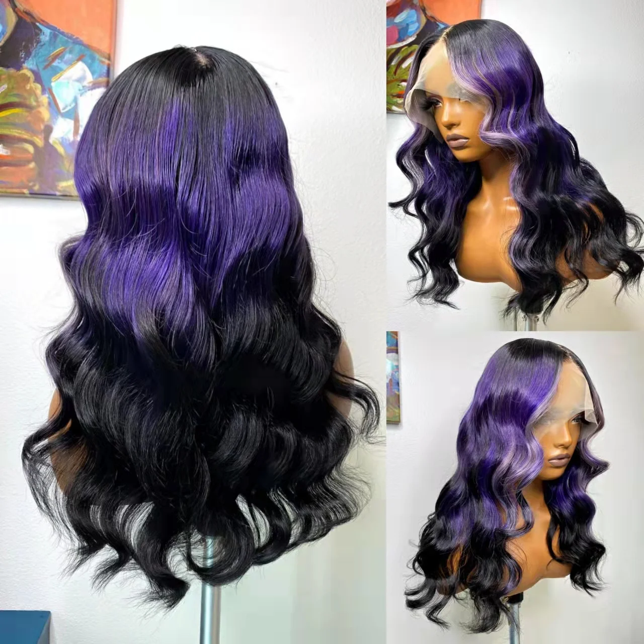 Purple Black Ombre Human Hair Wigs Remy Brazilian Purple Highlight Wig Lace Front Human Hair Wigs Black Lace Front Wig
Purple Black Ombre Human Hair Wigs Remy Brazilian Purple Highlight Wig Lace Front Human Hair Wigs Black Lace Front Wig