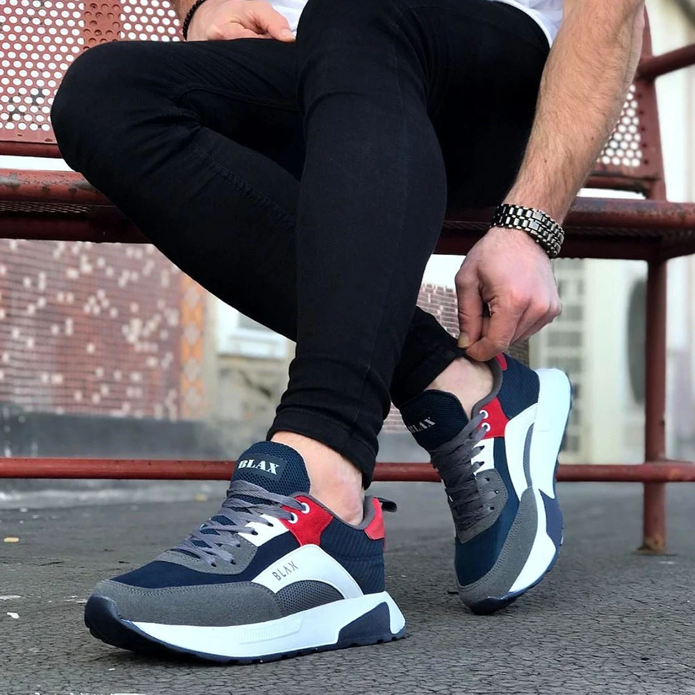 Wagoon WG204 Lacivert Füme Erkek Spor Ayakkabı Model Şık Tasarım Men's Shoes Sports New Casual St