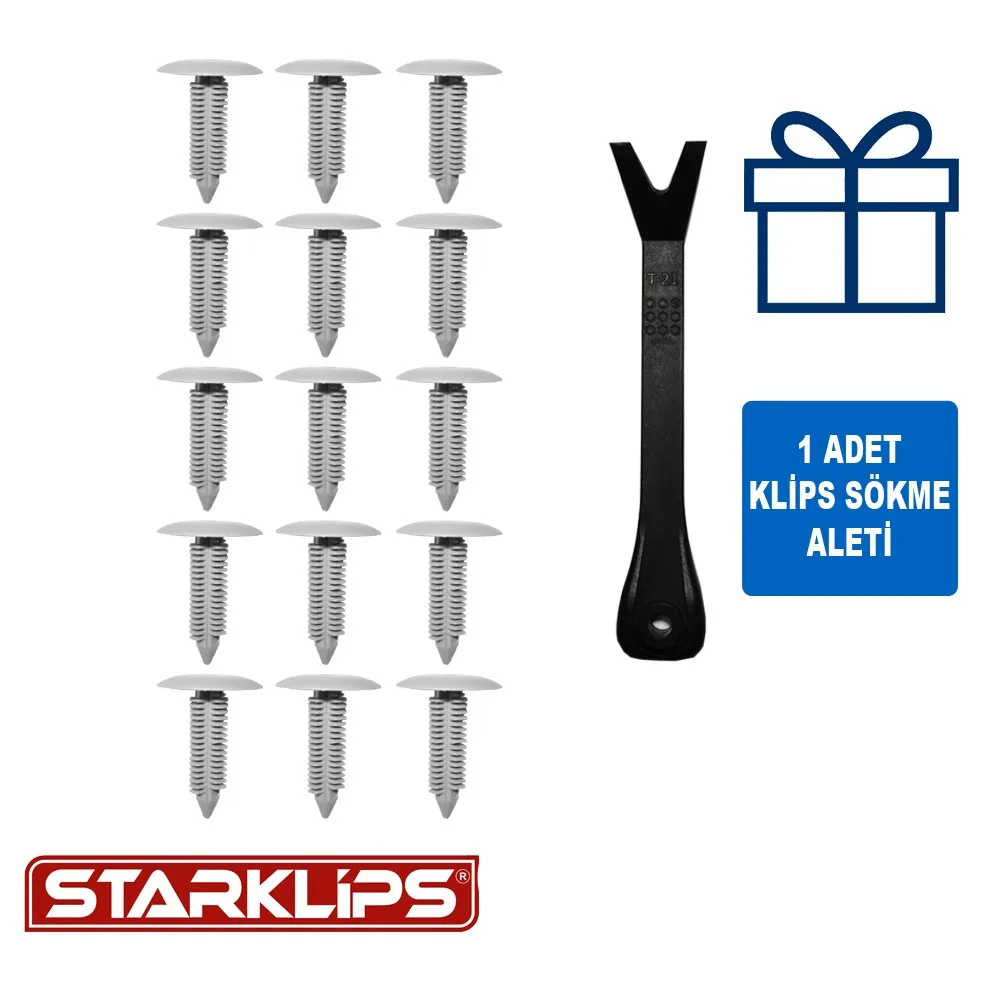 Clip Gray Designed 9 X29 5 X22 + Clip Disassembly Bracket for 15 Pcs Car fastener-Push Pin-trim Rivet
Clip Gray Designed 9 X29 5 X22 + Clip Disassembly Bracket for 15 Pcs Car fastener-Push Pin-trim Rivet