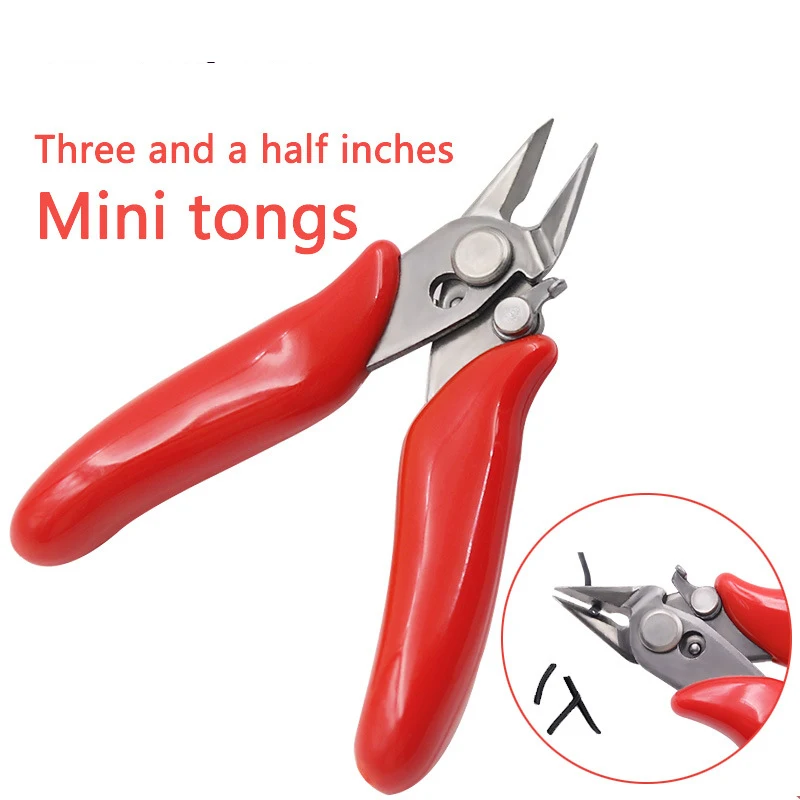 DIY Wire Cutting Tool 3.5 Inch Mini Electronic Pliers with Lock 170 Red Rubber Handle Stainless Steel Diagonal Plier
DIY Wire Cutting Tool 3.5 Inch Mini Electronic Pliers with Lock 170 Red Rubber Handle Stainless Steel Diagonal Plier