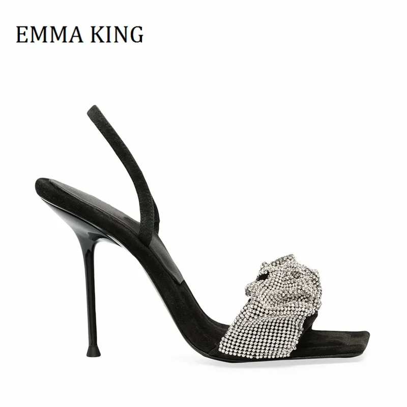 Summer Women Square Toe Rhinestone Sandlas Sexy Ruched Strap Stilettos Heels Scrunchie Sandals Ladies Banquet Bling Dress Shoes
Summer Women Square Toe Rhinestone Sandlas Sexy Ruched Strap Stilettos Heels Scrunchie Sandals Ladies Banquet Bling Dress Shoes