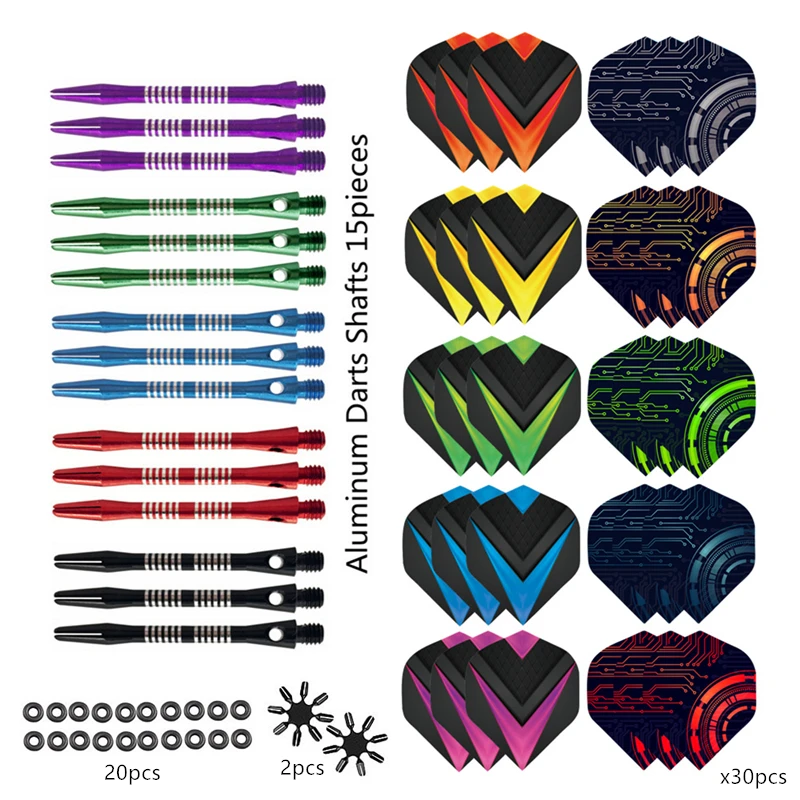 15pcs Tip Darts Aluminum Shaft with 30pc Soft Tips for Electronic Plastic Dartboard Indoor Outdoor Games
15pcs Tip Darts Aluminum Shaft with 30pc Soft Tips for Electronic Plastic Dartboard Indoor Outdoor Games