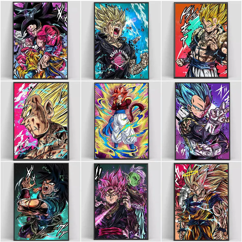 Dragon Ball Z Japanese Classic Anime Goku Vegeta Art Posters and Print Pictures for Children's Room Home Wall Decoration Cuadros
Dragon Ball Z Japanese Classic Anime Goku Vegeta Art Posters and Print Pictures for Children's Room Home Wall Decoration Cuadros