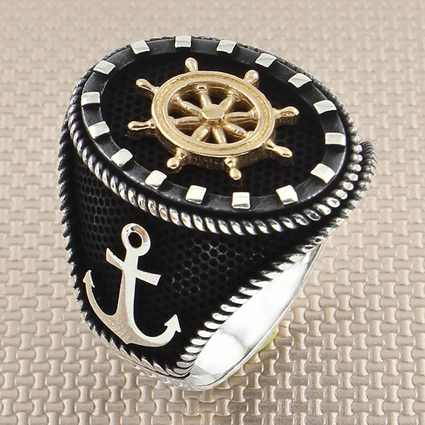 Rudder Anchor Silver Ring Men Silver Ring Made In Turkey Solid 925 Sterling Silver
Rudder Anchor Silver Ring Men Silver Ring Made In Turkey Solid 925 Sterling Silver