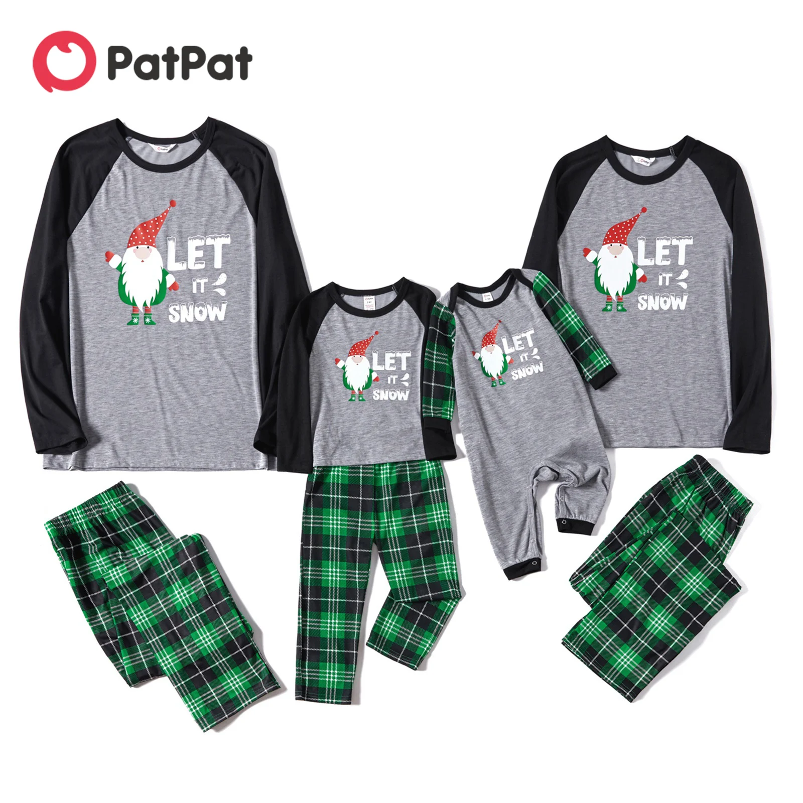 PatPat Christmas Santa and Letter Print Family Matching Raglan Long-sleeve Green Plaid Pajamas Sets (Flame Resistant)
PatPat Christmas Santa and Letter Print Family Matching Raglan Long-sleeve Green Plaid Pajamas Sets (Flame Resistant)
