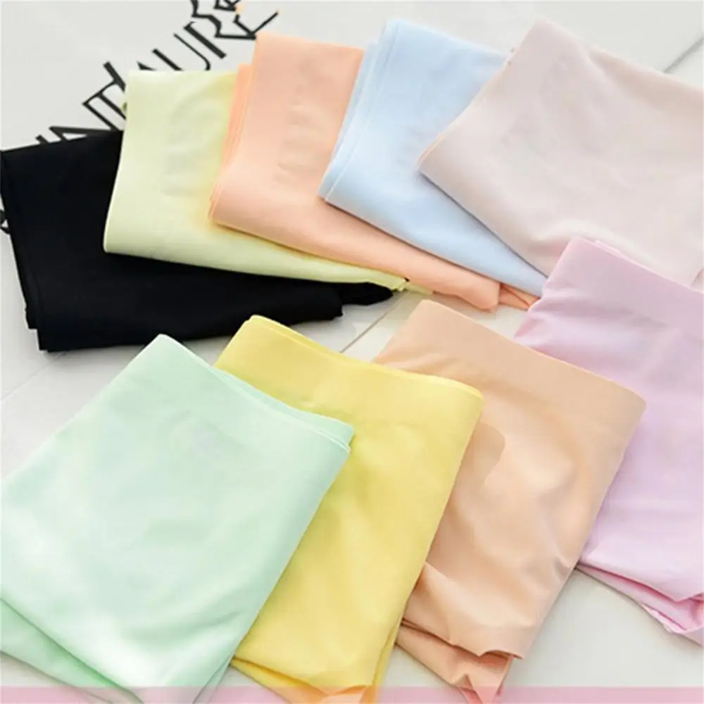1 pcs Sexy Panties Mid Waist Solid Underwear Briefs Women Underpants Seamless Ice Silk Candy Color | Женская одежда