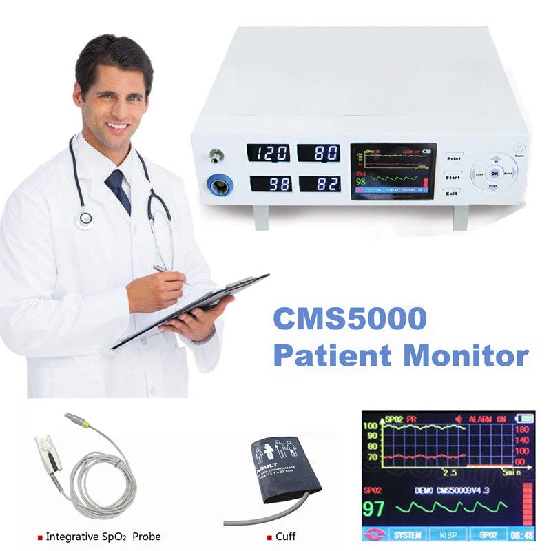 CMS5000 2- parameter Patient Monitor SPO2 NIBP PR Heart Rate Approved Medical Equipment Machine
CMS5000 2- parameter Patient Monitor SPO2 NIBP PR Heart Rate Approved Medical Equipment Machine