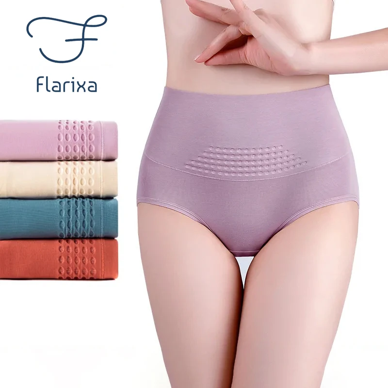 Женские менструальные трусики Flarixa, хлопковые бесшовные трусики с высокой талией, массажные соты, трусы больших размеров
Женские менструальные трусики Flarixa, хлопковые бесшовные трусики с высокой талией, массажные соты, трусы больших размеров