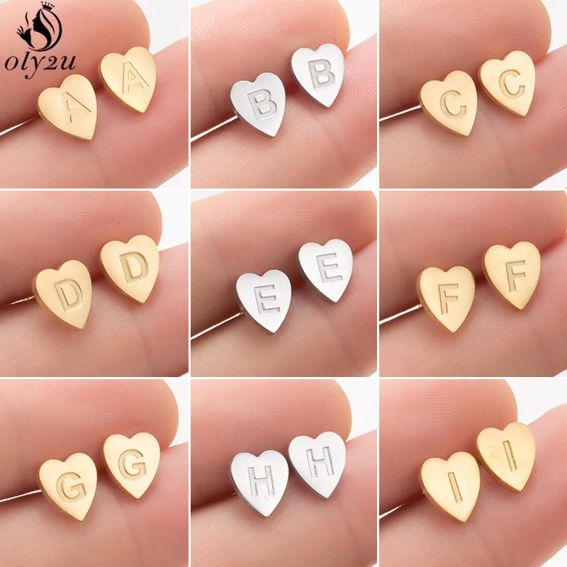 Unisex Fashion Stainless Steel A-Z Initial Letter Ear Stud Earrings for Women Piercing Jewelry Accessories Pendientes Brincos
Unisex Fashion Stainless Steel A-Z Initial Letter Ear Stud Earrings for Women Piercing Jewelry Accessories Pendientes Brincos