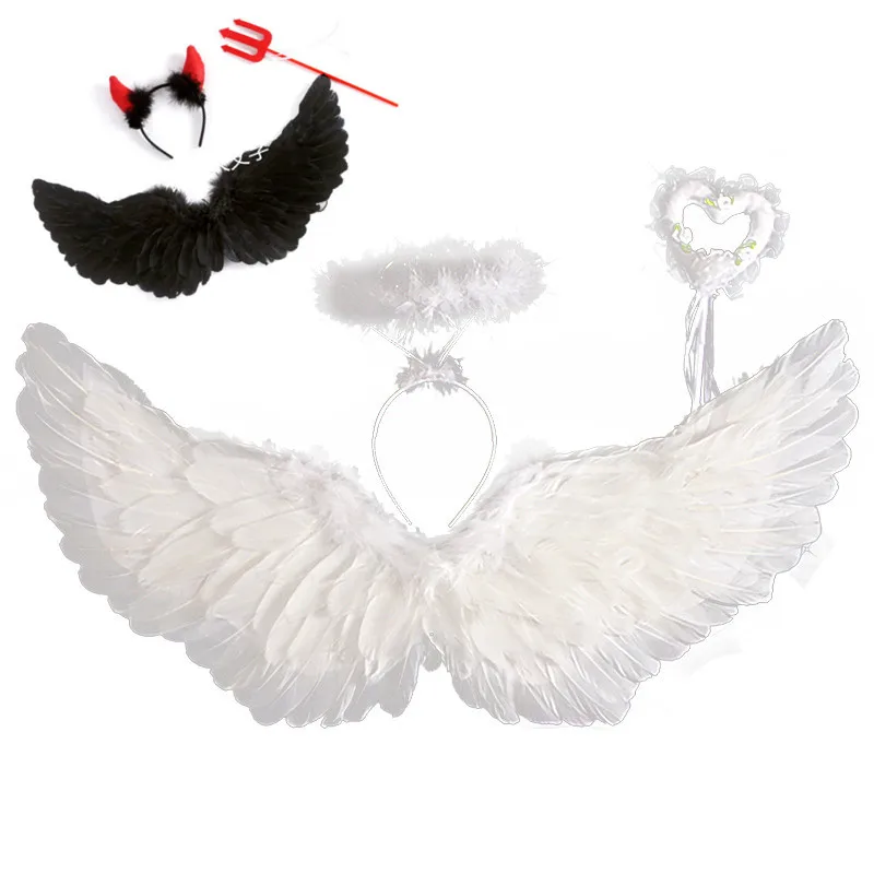 Feather Wing Angel Demon Ghost Elves Black and White Adult Feather Wing Decoration Catwalk Lolita Halloween Show Decors Cosplay
Feather Wing Angel Demon Ghost Elves Black and White Adult Feather Wing Decoration Catwalk Lolita Halloween Show Decors Cosplay