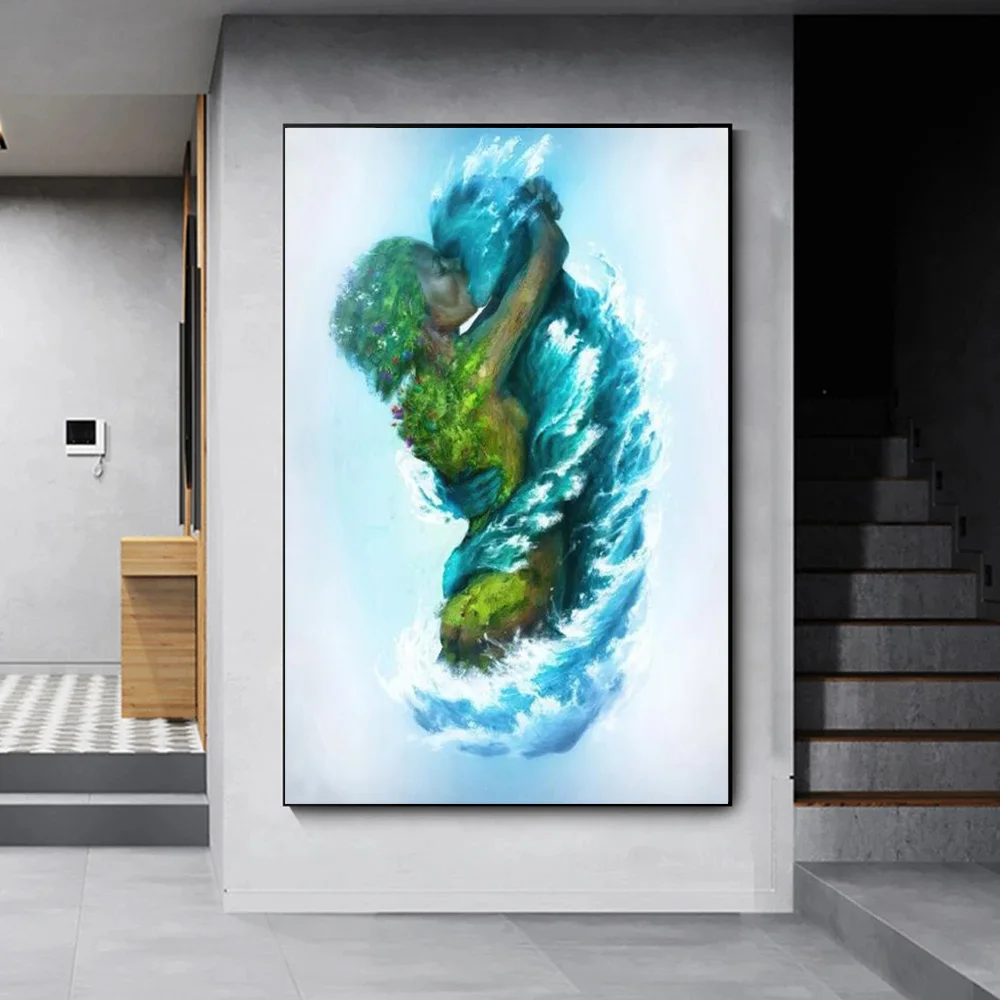 Abstract Art Sea And Land Couple Kiss Canvas Painting Wall Art Poster Prints Surrealism Pictures For Living Room Decor Cuadros
Abstract Art Sea And Land Couple Kiss Canvas Painting Wall Art Poster Prints Surrealism Pictures For Living Room Decor Cuadros
