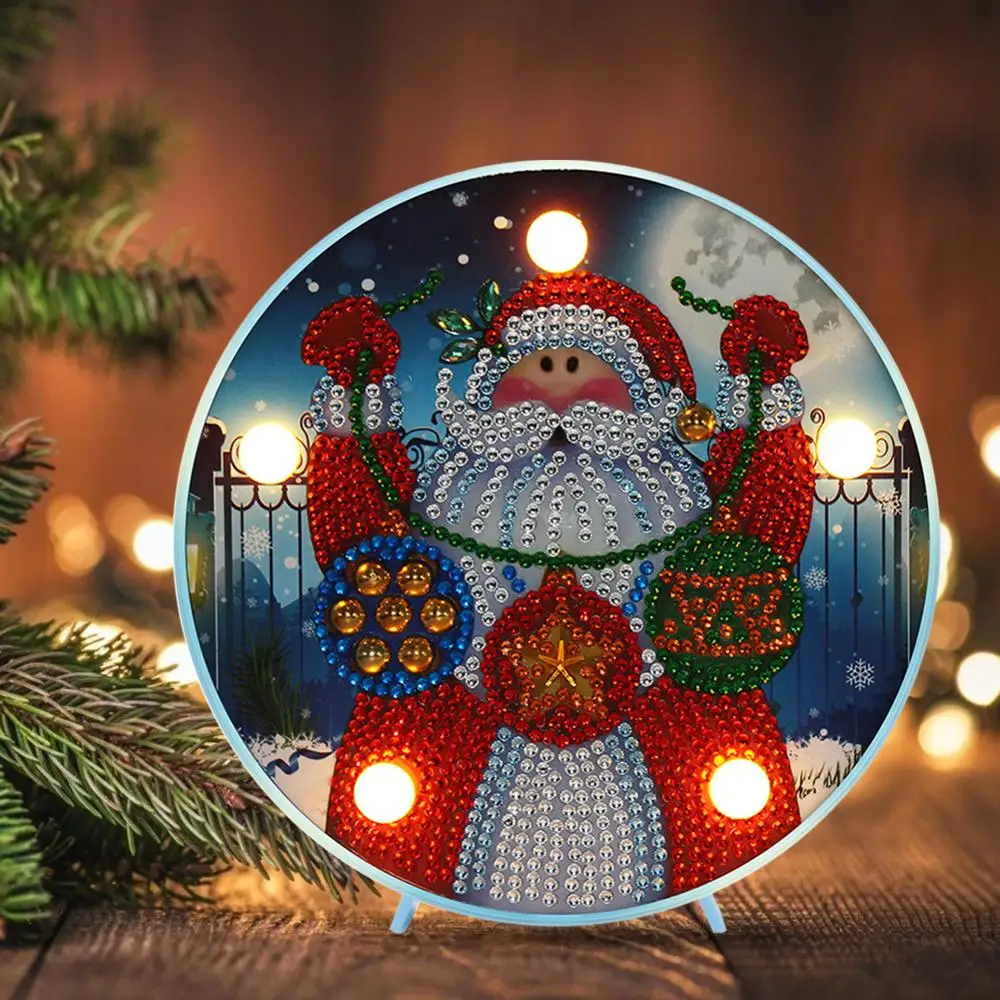 DIY светодиодный светильник со стразами в особой форме Рождественский Санта Клаус