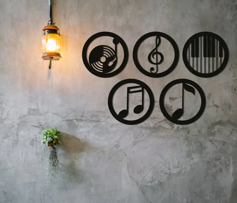 

Metal Wall Decor, Music Time, Music Notes Wall Art, Music Decor, Living Room Decoration, Wall Hangings, Music Lover Gift