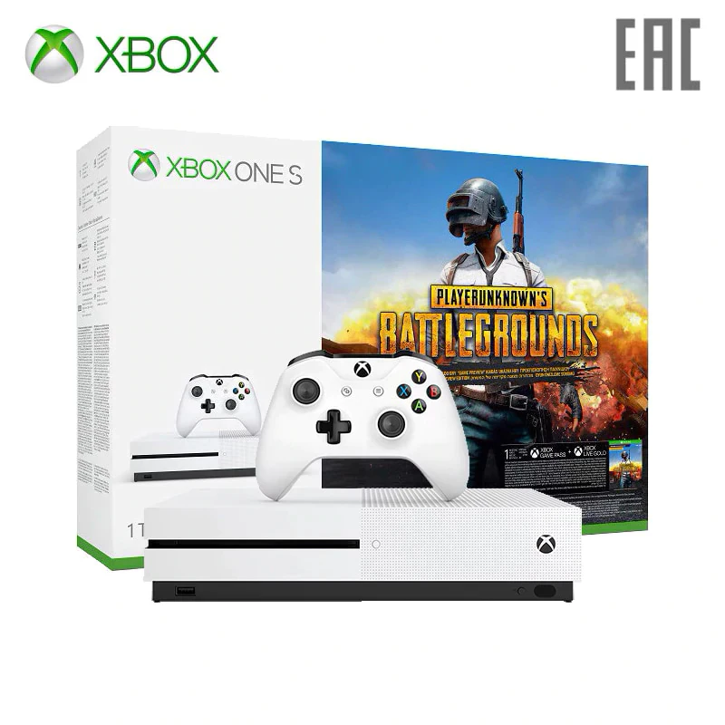 Игровая консоль Xbox One S 1ТБ + PUBG 1 месяц Live Gold Game Pass | Электроника