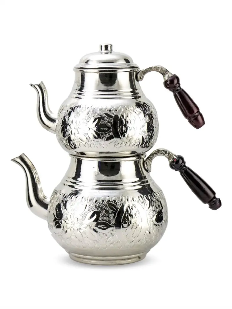SONAYCOPPER 1 mm Handmade Best Big English Copper Engraved Tea Pot Kettle Stovetop Teapot 4,3 L (Nickel Plating)
SONAYCOPPER 1 mm Handmade Best Big English Copper Engraved Tea Pot Kettle Stovetop Teapot 4,3 L (Nickel Plating)