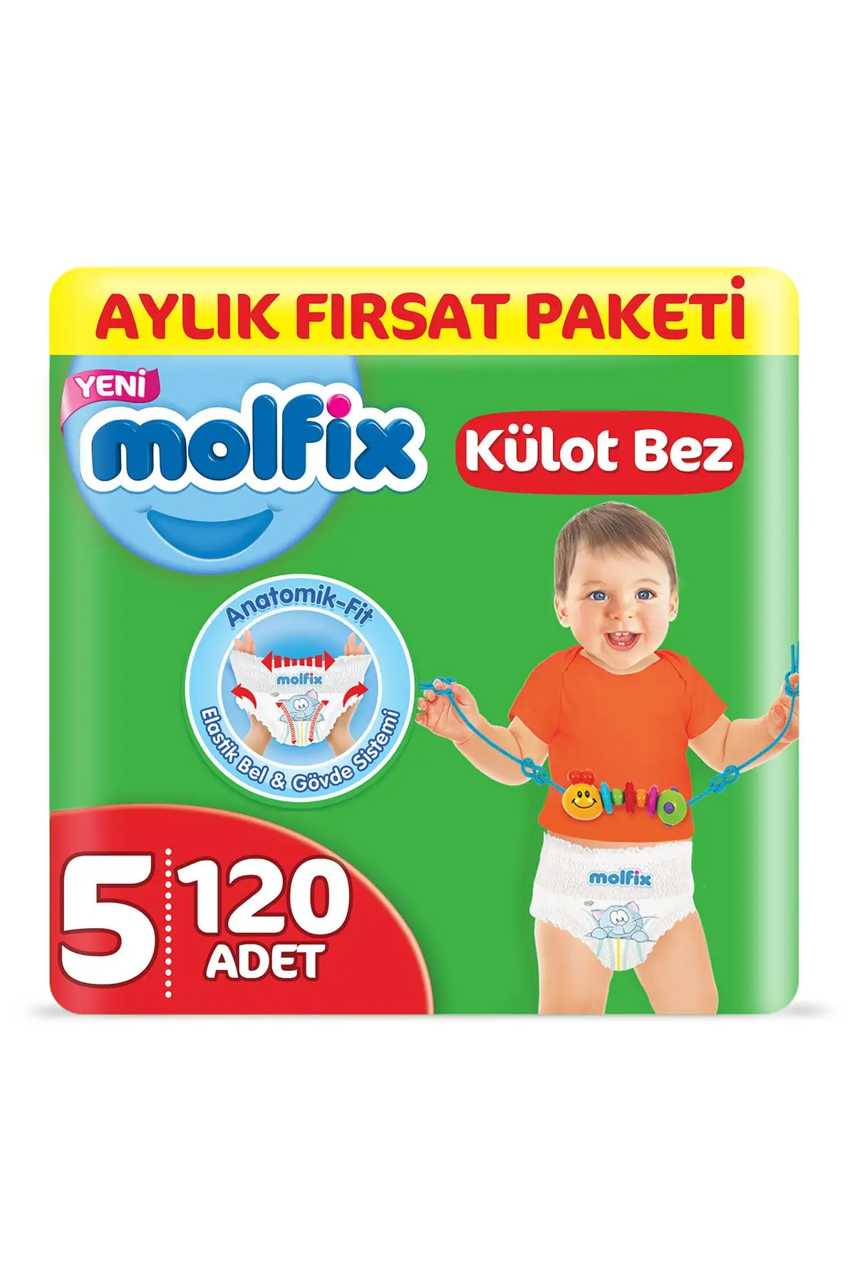 Diaper skin protection and 3D elastic body system technology Number 5 120 diapers
Diaper skin protection and 3D elastic body system technology Number 5 120 diapers
