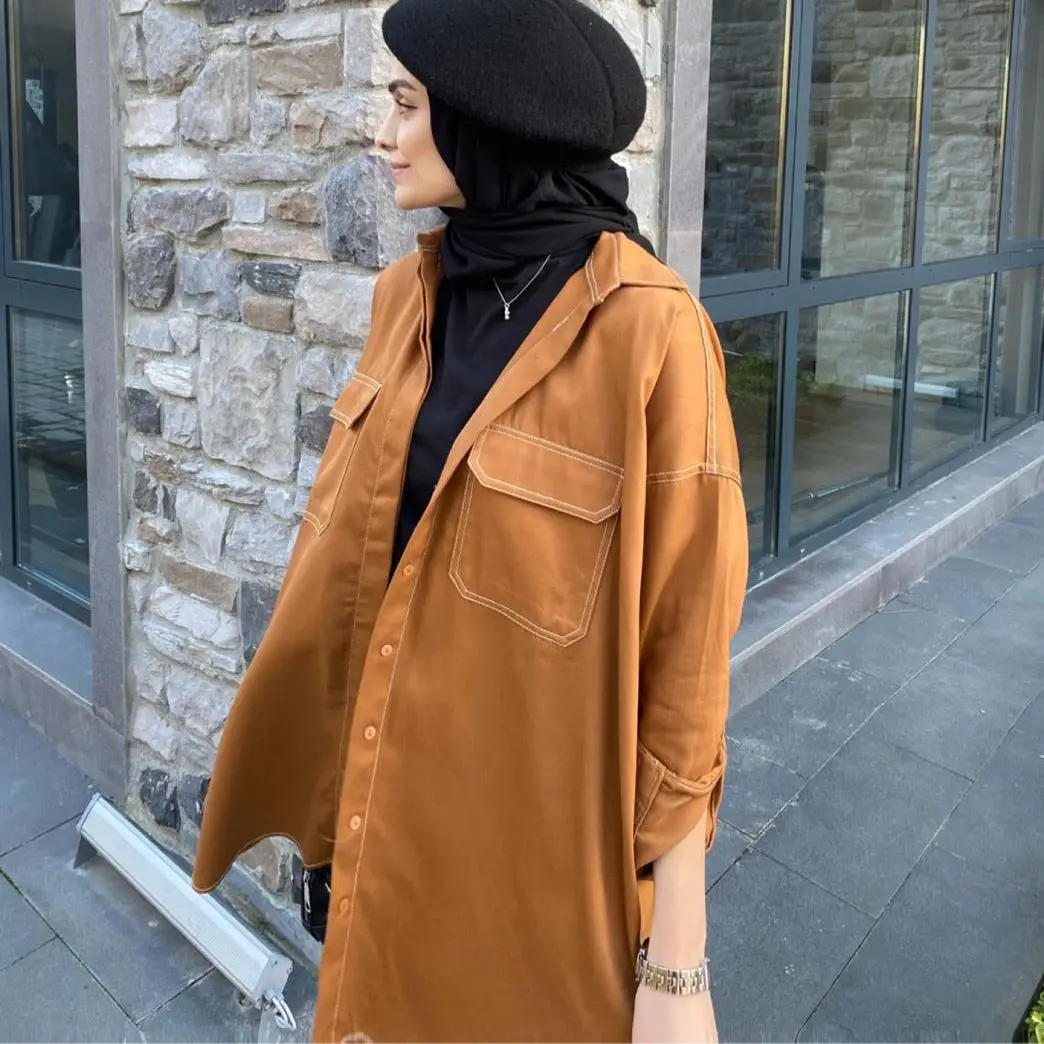 Camel Stitch Detail Shirt Seasonal Long Wide Standard Autumn Tunic Fashion Women Clothing New Season Shirts Brown
Camel Stitch Detail Shirt Seasonal Long Wide Standard Autumn Tunic Fashion Women Clothing New Season Shirts Brown