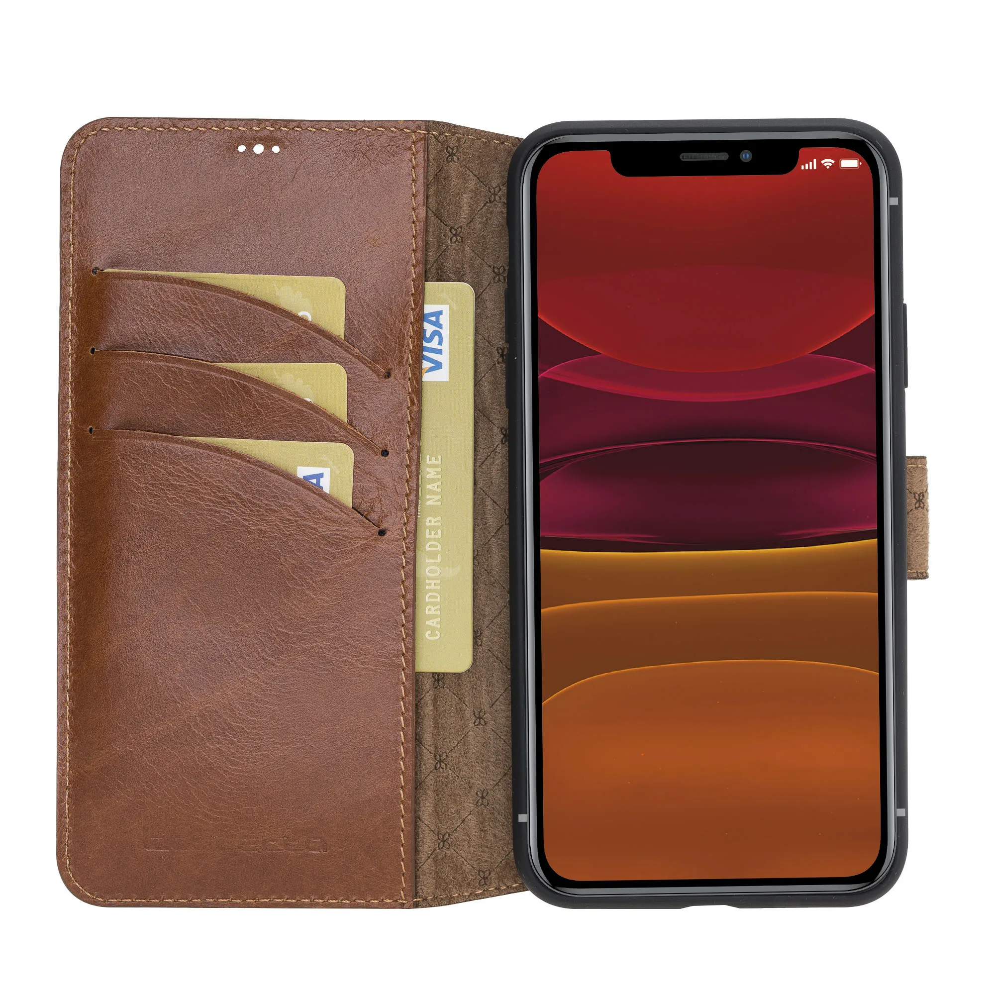 Чехол-бумажник из натуральной кожи для iPhone 11 Pro Max, 6,5 дюйма, с RFID-защитой
Чехол-бумажник из натуральной кожи для iPhone 11 Pro Max, 6,5 дюйма, с RFID-защитой