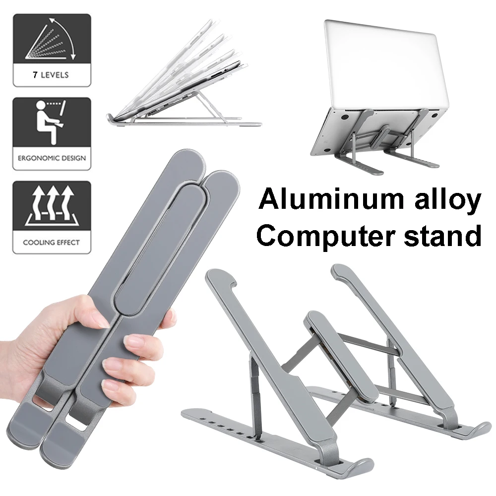 Foldable Laptop Stand Holder Aluminium Adjustable PC Computer Notebook Tablet Stand Support for Macbook Pro Air 10-16 inch
Foldable Laptop Stand Holder Aluminium Adjustable PC Computer Notebook Tablet Stand Support for Macbook Pro Air 10-16 inch