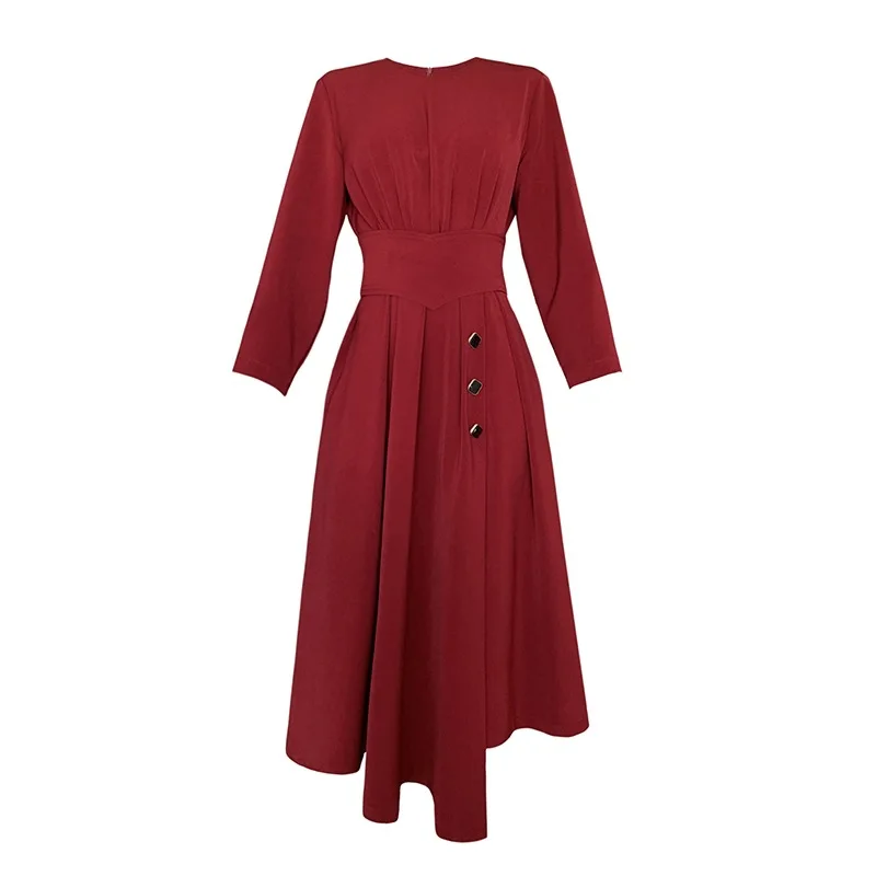 Goods in stock Solid color Splicing A-line skirt Med lenge dress Singleton Crew neck High waist Socket Polyester fiber 48060510
Goods in stock Solid color Splicing A-line skirt Med lenge dress Singleton Crew neck High waist Socket Polyester fiber 48060510