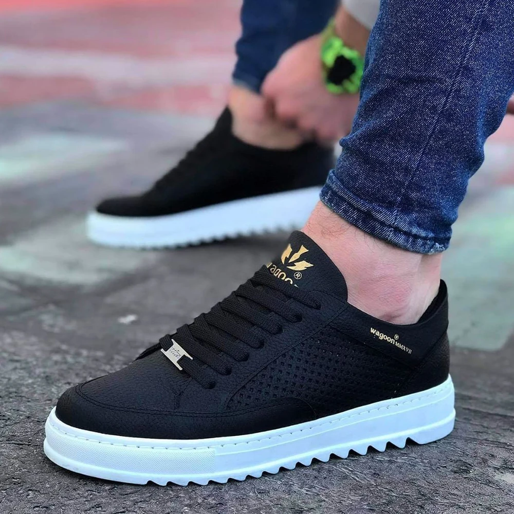 Wagoon WG505 Siyah TR Erkek G nlдки Ayakkabı Yüksek Taban Tüm Renkler İtürk Türk aza hполучить Kargolama