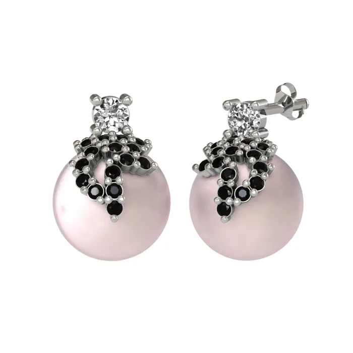Afra Pink pearl with zirconia earrings silver with gold plated and rose gold plated options with 15 stone options
Afra Pink pearl with zirconia earrings silver with gold plated and rose gold plated options with 15 stone options