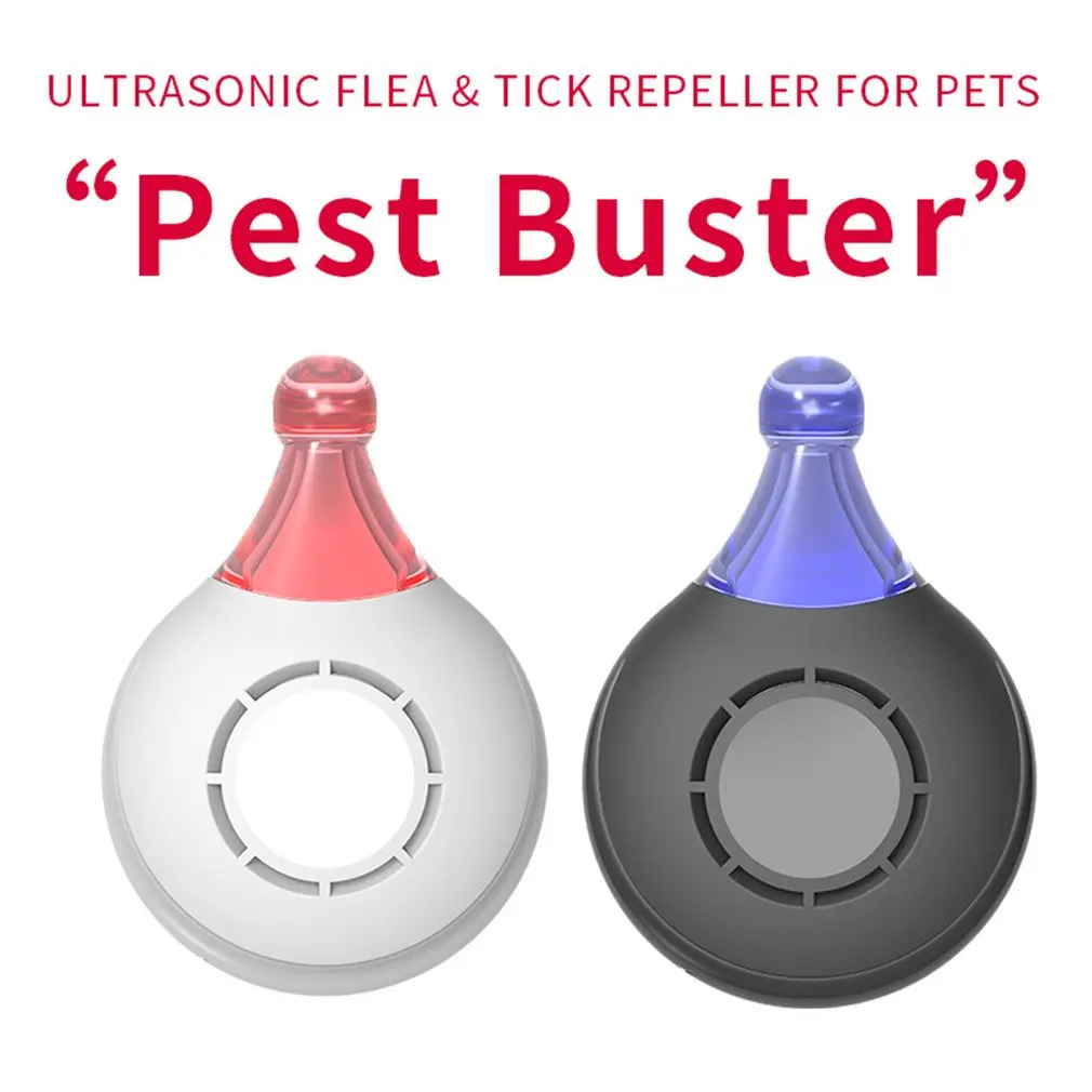 

USB Rechargeable Ultrasonic Pest Flea Tick Lice Repeller Anti Bug Insect Repellent For Cat Dog Pets Mosquito Repellent Killer