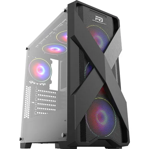 Черный чехол с кольцом-VK-E03C PowerBoost Радужный веер USB 3 0 ATX | Компьютеры и офис
