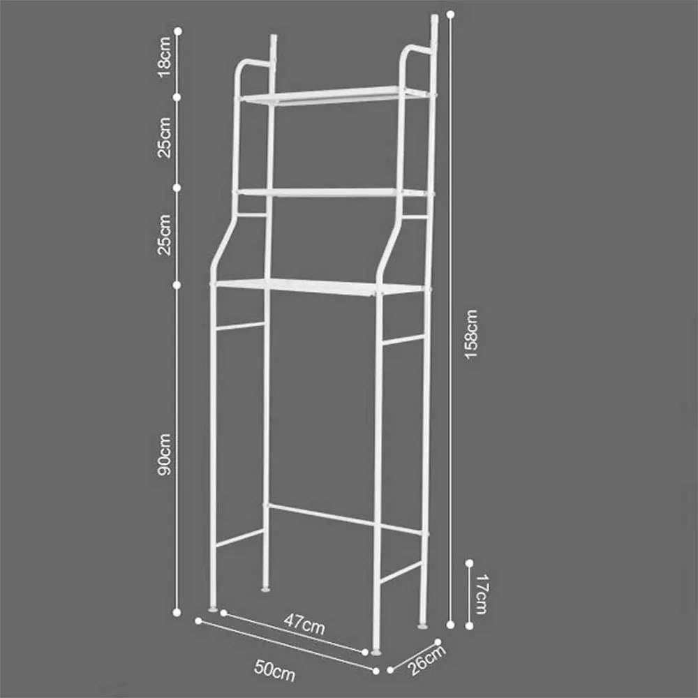 Bathroom shelf WC over toilet | 3 heights | Toilet paper holder | Towel stands | Water resistant
Bathroom shelf WC over toilet | 3 heights | Toilet paper holder | Towel stands | Water resistant