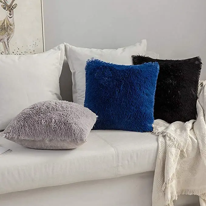 2 Packs Luxury Faux Fur Throw Pillow Cover Deluxe Decorative Plush Pillow Case Cushion Cover Shell for Sofa Bedroom Car 16x16
2 Packs Luxury Faux Fur Throw Pillow Cover Deluxe Decorative Plush Pillow Case Cushion Cover Shell for Sofa Bedroom Car 16x16